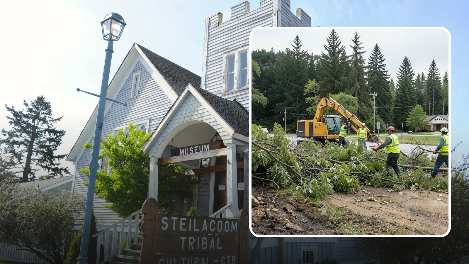 Brush Clearing in Steilacoom, Pierce County, WA - Mechanical and hand clearing of overgrown brush and small vegetation from public parcels, easements, and undeveloped grounds.