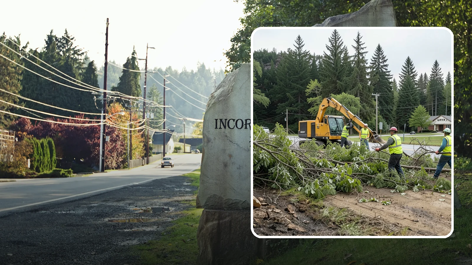 Brush Clearing in Wilkeson, Pierce County, WA - Mechanical and hand clearing of overgrown brush and small vegetation from public parcels, easements, and undeveloped grounds.