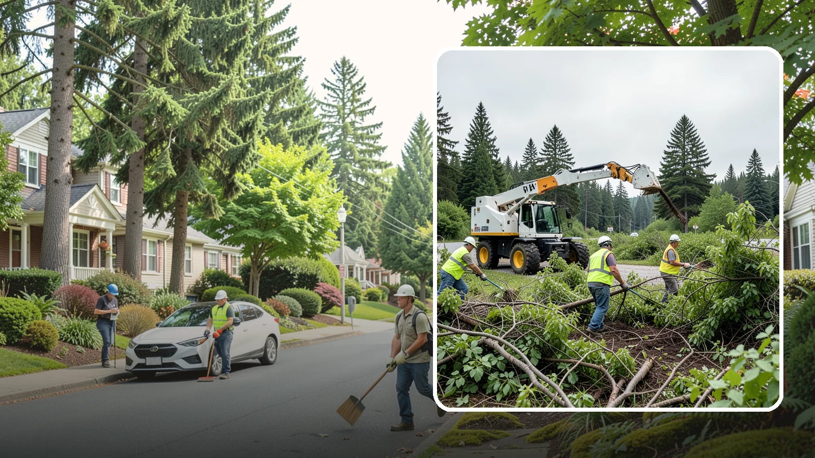 Brush Mowing in Beaux Arts Village, King County, WA - Heavy-duty flail and brush mowing to reduce woody vegetation and overgrowth on public parcels and easements.