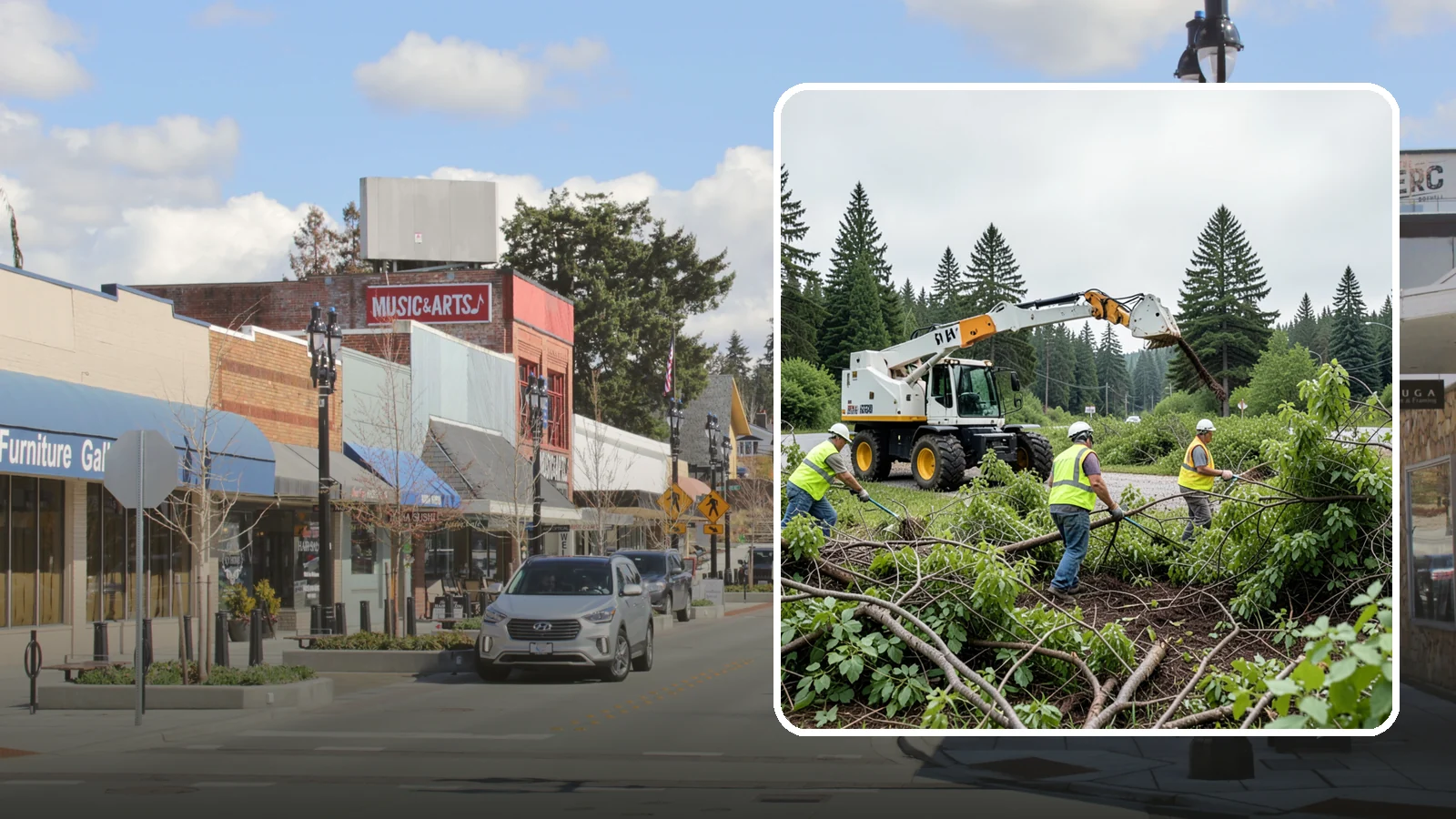 Brush Mowing in Bothell, King County, WA - Heavy-duty flail and brush mowing to reduce woody vegetation and overgrowth on public parcels and easements.