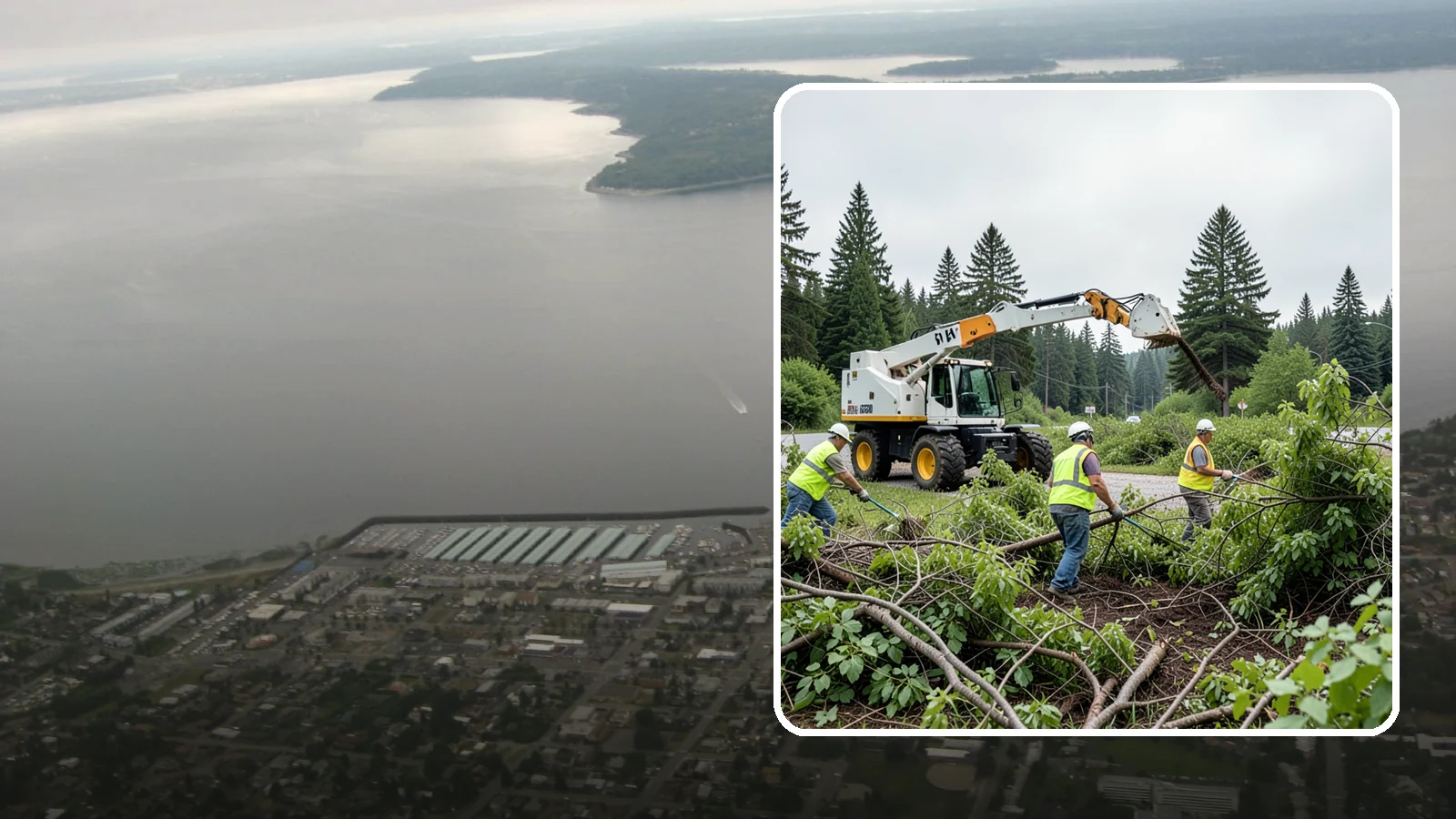Brush Mowing in Des Moines, King County, WA - Heavy-duty flail and brush mowing to reduce woody vegetation and overgrowth on public parcels and easements.