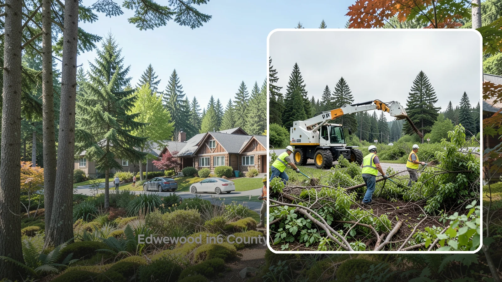 Brush Mowing in Edgewood, Pierce County, WA - Heavy-duty flail and brush mowing to reduce woody vegetation and overgrowth on public parcels and easements.