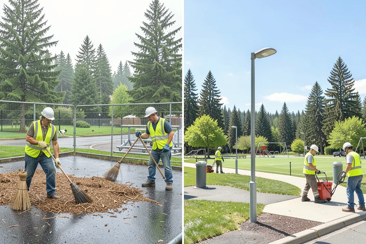 Brush Mowing in Edgewood, Pierce County, WA - Walk the site and mark buffers, utilities, and obstacles to avoid
