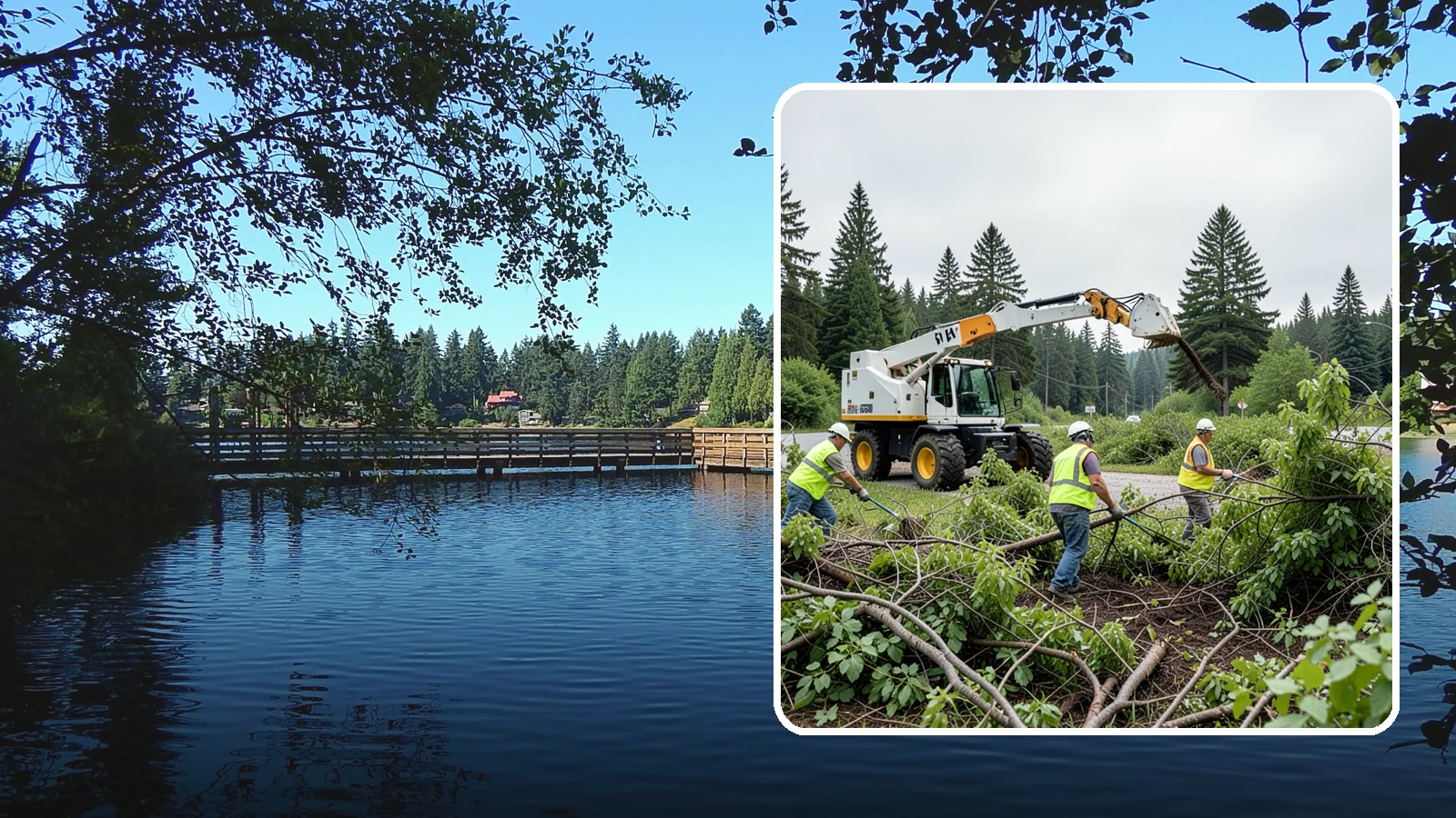 Brush Mowing in Federal Way, King County, WA - Heavy-duty flail and brush mowing to reduce woody vegetation and overgrowth on public parcels and easements.