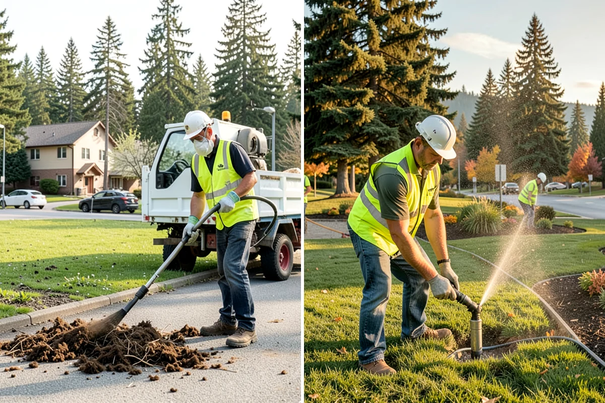 Brush Mowing in Fircrest, Pierce County, WA - Walk the site and mark buffers, utilities, and obstacles to avoid