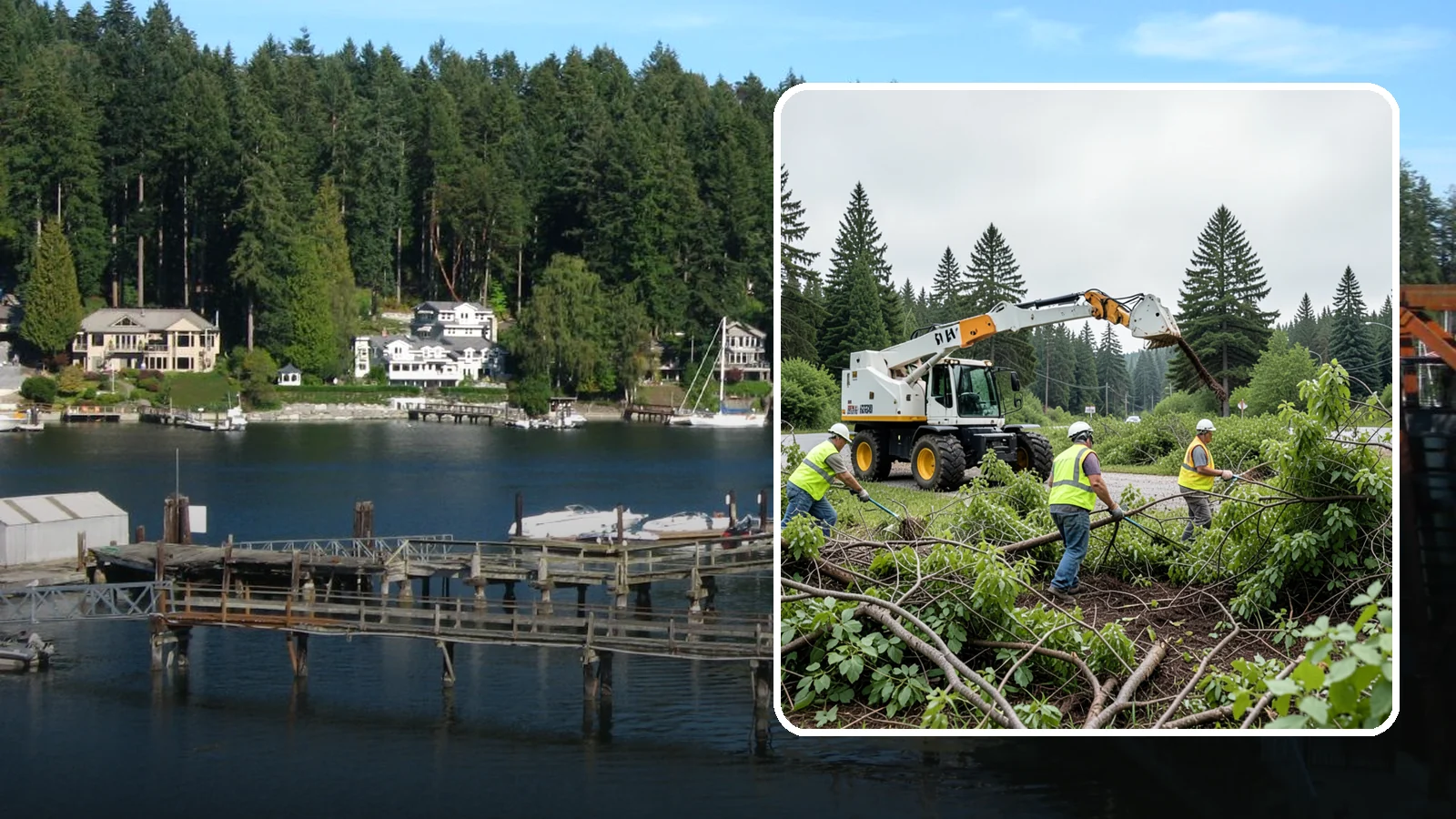 Brush Mowing in Gig Harbor, Pierce County, WA - Heavy-duty flail and brush mowing to reduce woody vegetation and overgrowth on public parcels and easements.