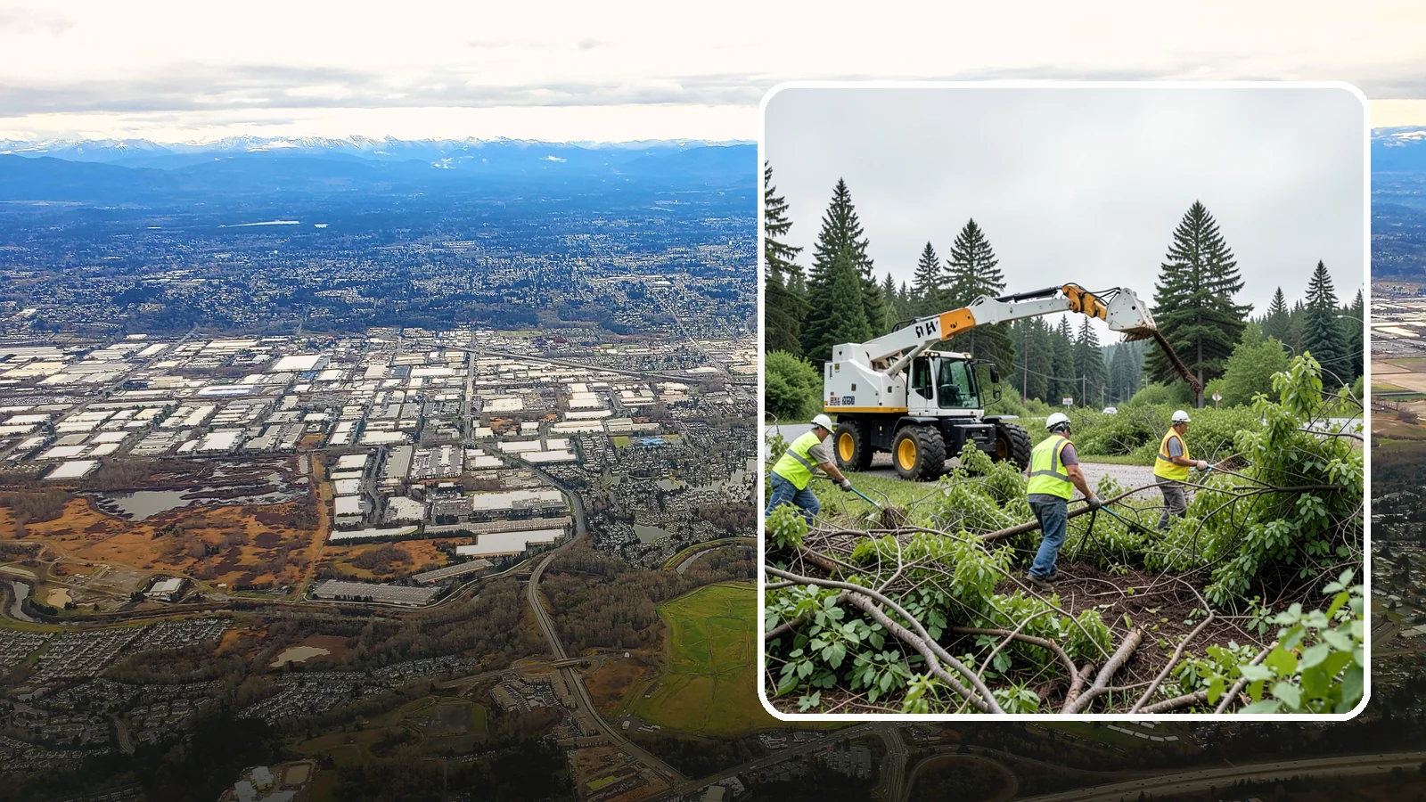 Brush Mowing in Kent, King County, WA - Heavy-duty flail and brush mowing to reduce woody vegetation and overgrowth on public parcels and easements.