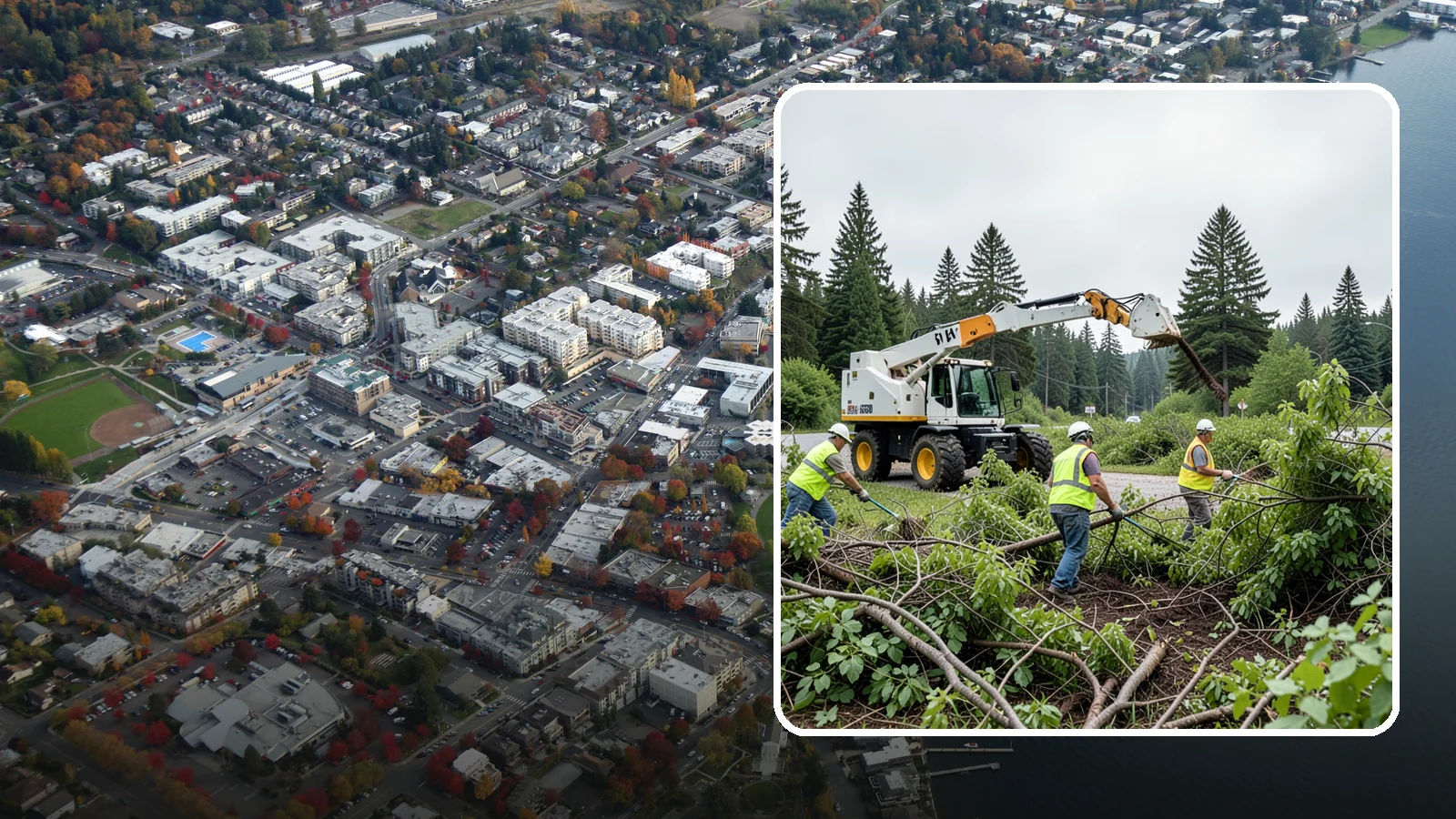 Brush Mowing in Kirkland, King County, WA - Heavy-duty flail and brush mowing to reduce woody vegetation and overgrowth on public parcels and easements.