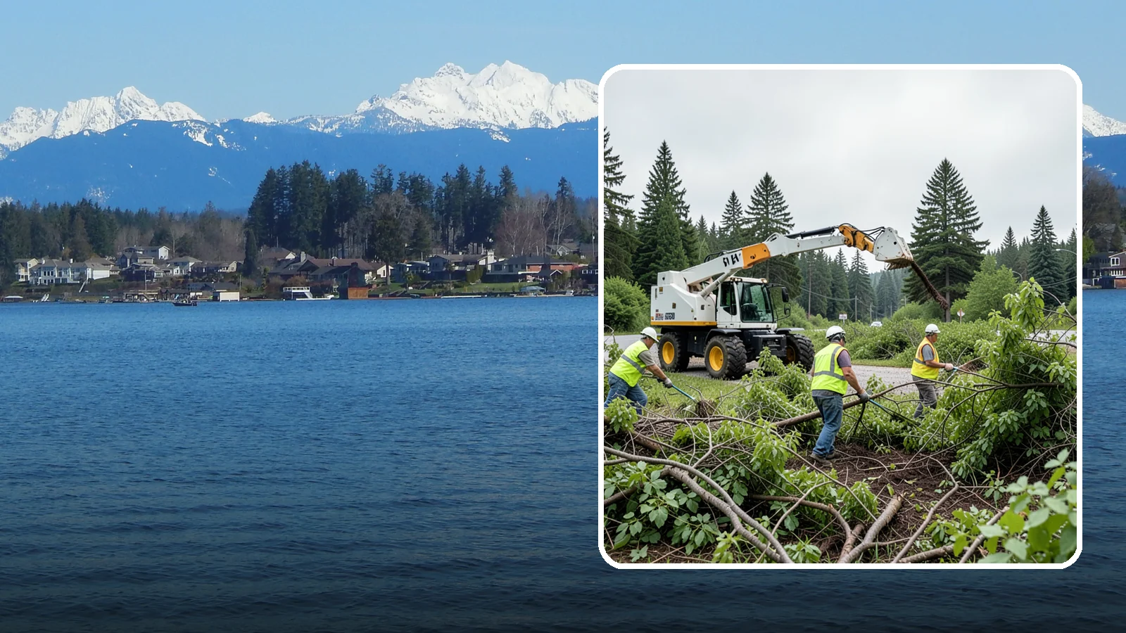 Brush Mowing in Lake Stevens, Snohomish County, WA - Heavy-duty flail and brush mowing to reduce woody vegetation and overgrowth on public parcels and easements.