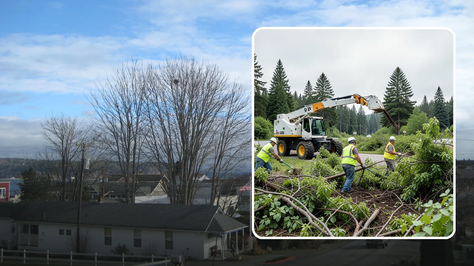 Brush Mowing in Langley, Island County, WA - Heavy-duty flail and brush mowing to reduce woody vegetation and overgrowth on public parcels and easements.