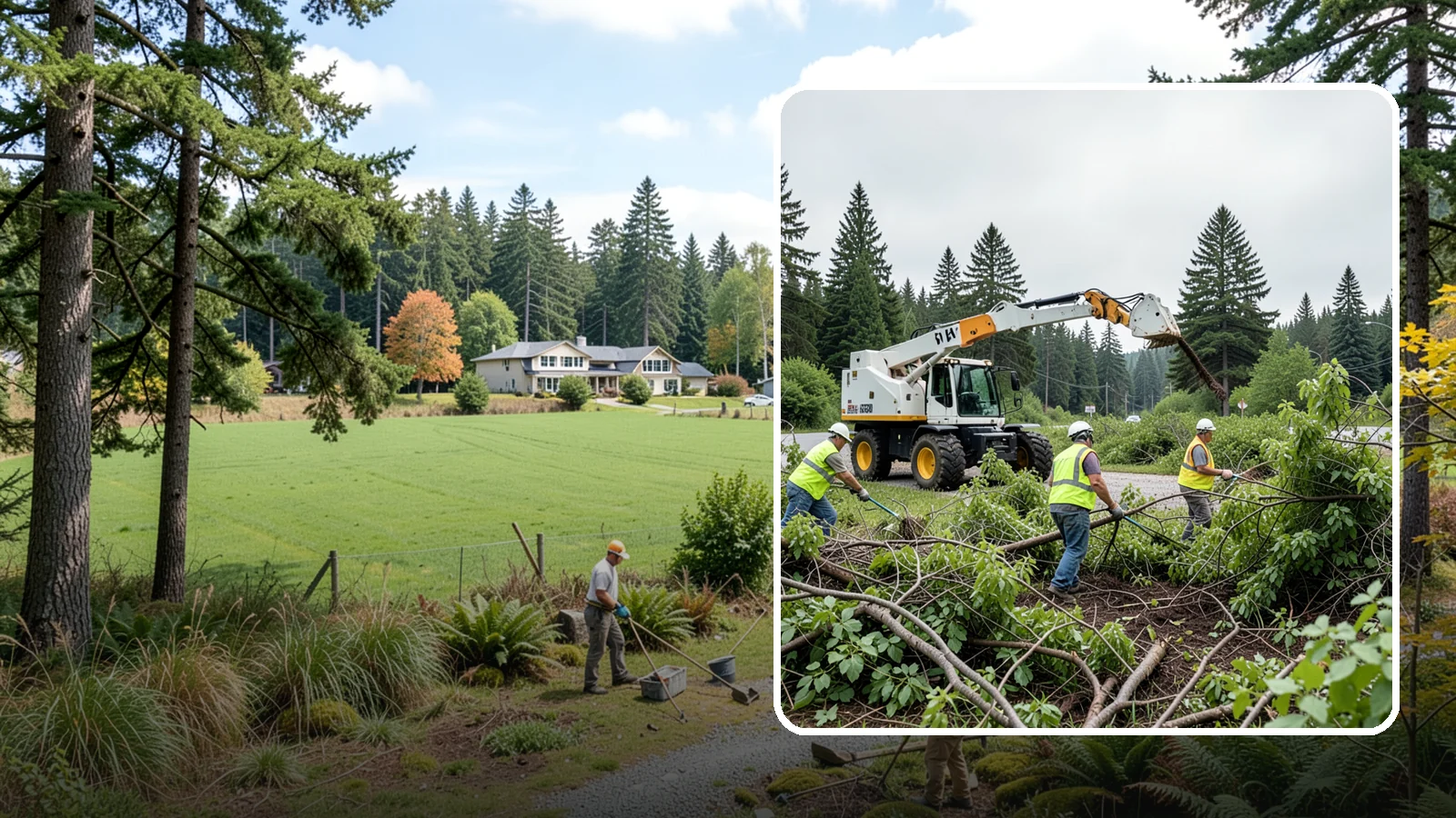 Brush Mowing in Lyman, Skagit County, WA - Heavy-duty flail and brush mowing to reduce woody vegetation and overgrowth on public parcels and easements.