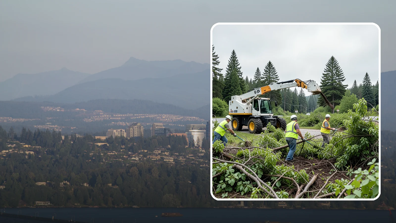 Brush Mowing in Medina, King County, WA - Heavy-duty flail and brush mowing to reduce woody vegetation and overgrowth on public parcels and easements.