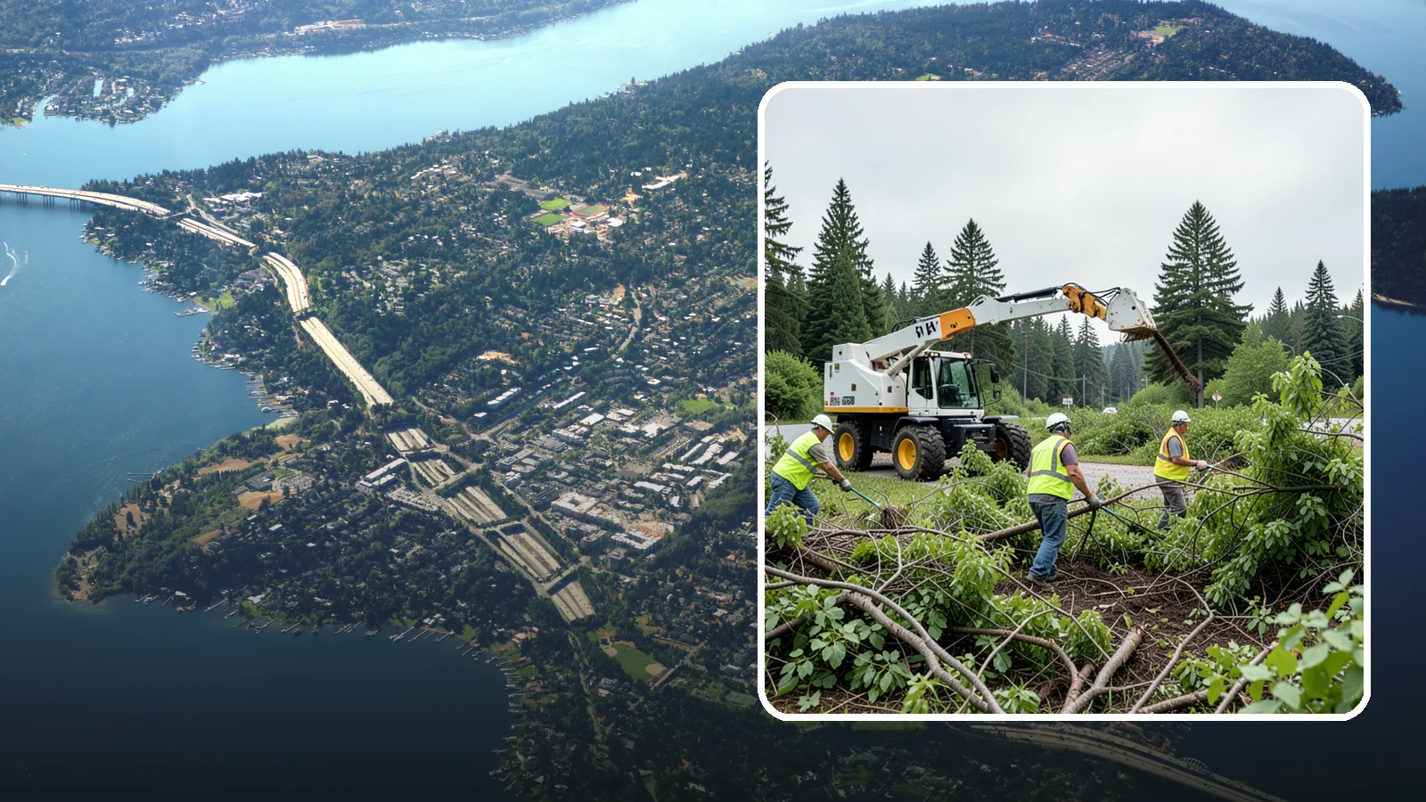 Brush Mowing in Mercer Island, King County, WA - Heavy-duty flail and brush mowing to reduce woody vegetation and overgrowth on public parcels and easements.