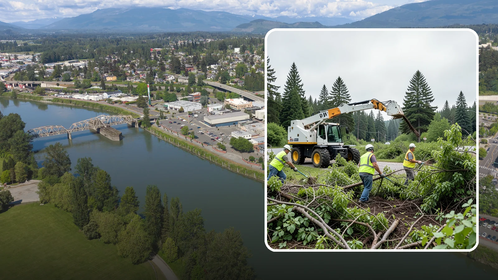 Brush Mowing in Mount Vernon, Skagit County, WA - Heavy-duty flail and brush mowing to reduce woody vegetation and overgrowth on public parcels and easements.