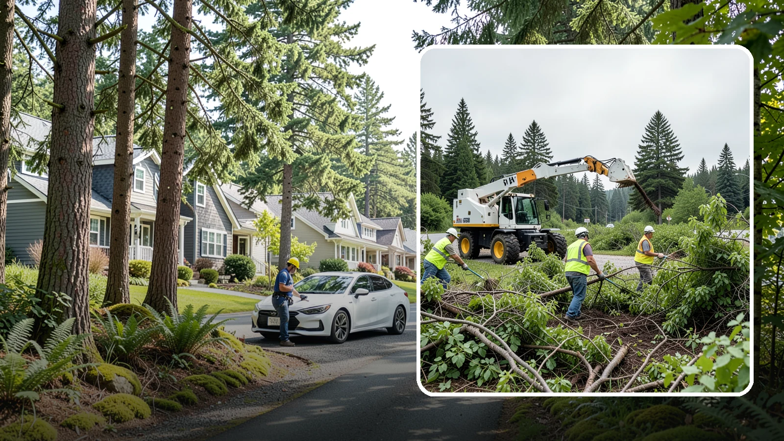 Brush Mowing in Normandy Park, King County, WA - Heavy-duty flail and brush mowing to reduce woody vegetation and overgrowth on public parcels and easements.
