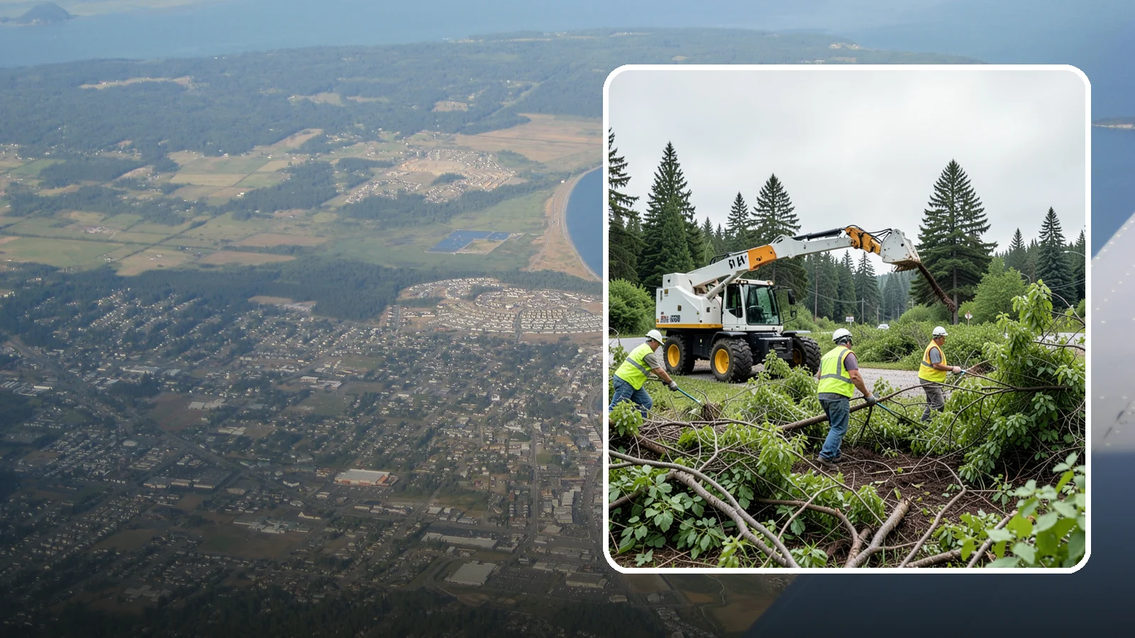 Brush Mowing in Oak Harbor, Island County, WA - Heavy-duty flail and brush mowing to reduce woody vegetation and overgrowth on public parcels and easements.