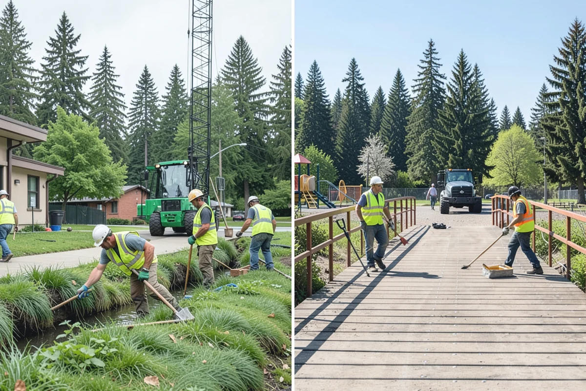 Brush Mowing in Renton, King County, WA - Walk the site and mark buffers, utilities, and obstacles to avoid