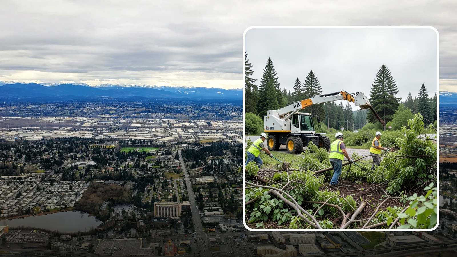 Brush Mowing in SeaTac, King County, WA - Heavy-duty flail and brush mowing to reduce woody vegetation and overgrowth on public parcels and easements.
