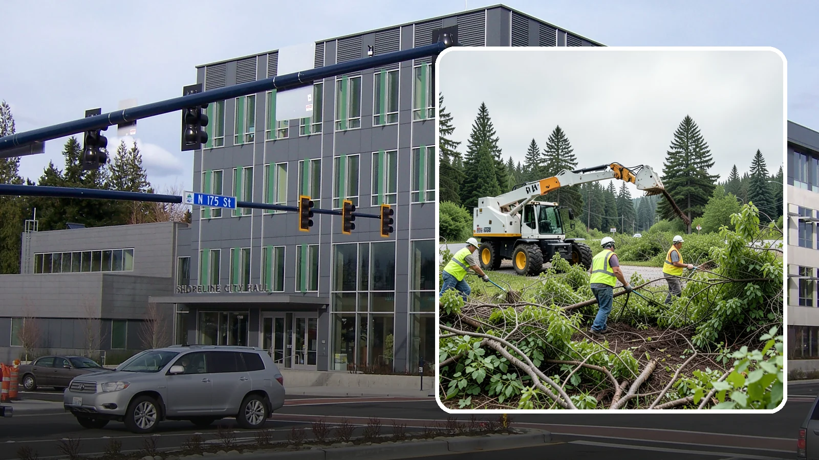 Brush Mowing in Shoreline, King County, WA - Heavy-duty flail and brush mowing to reduce woody vegetation and overgrowth on public parcels and easements.