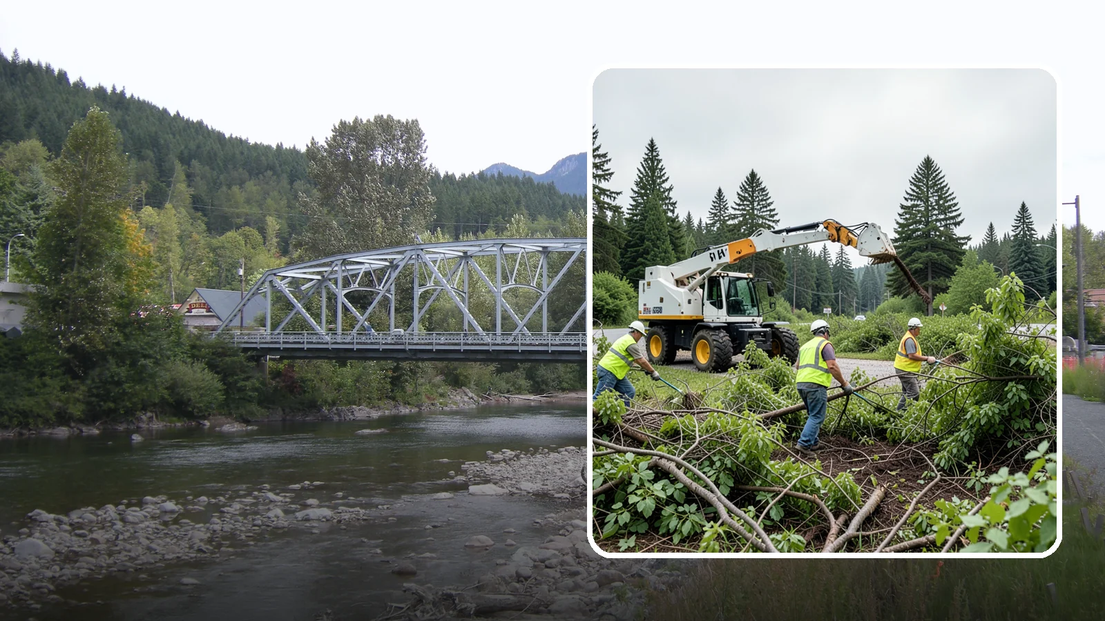 Brush Mowing in Skykomish, King County, WA - Heavy-duty flail and brush mowing to reduce woody vegetation and overgrowth on public parcels and easements.