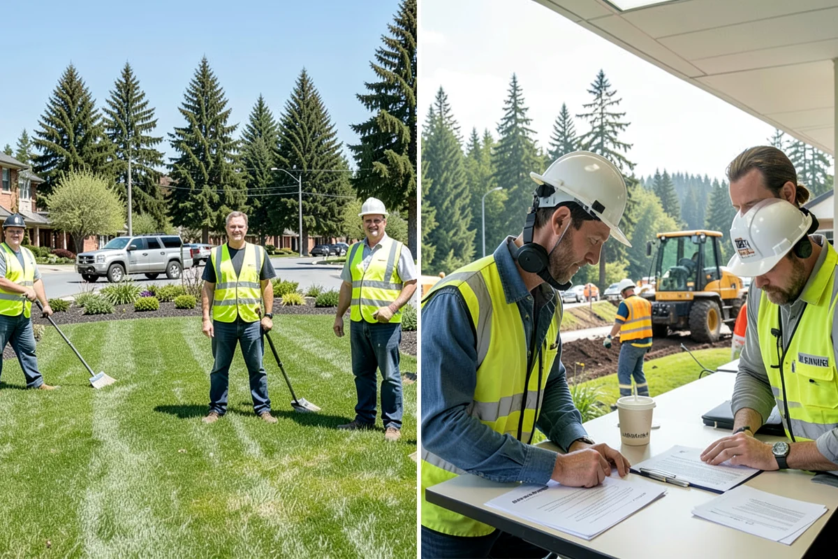 Brush Mowing in Snoqualmie, King County, WA - Walk the site and mark buffers, utilities, and obstacles to avoid