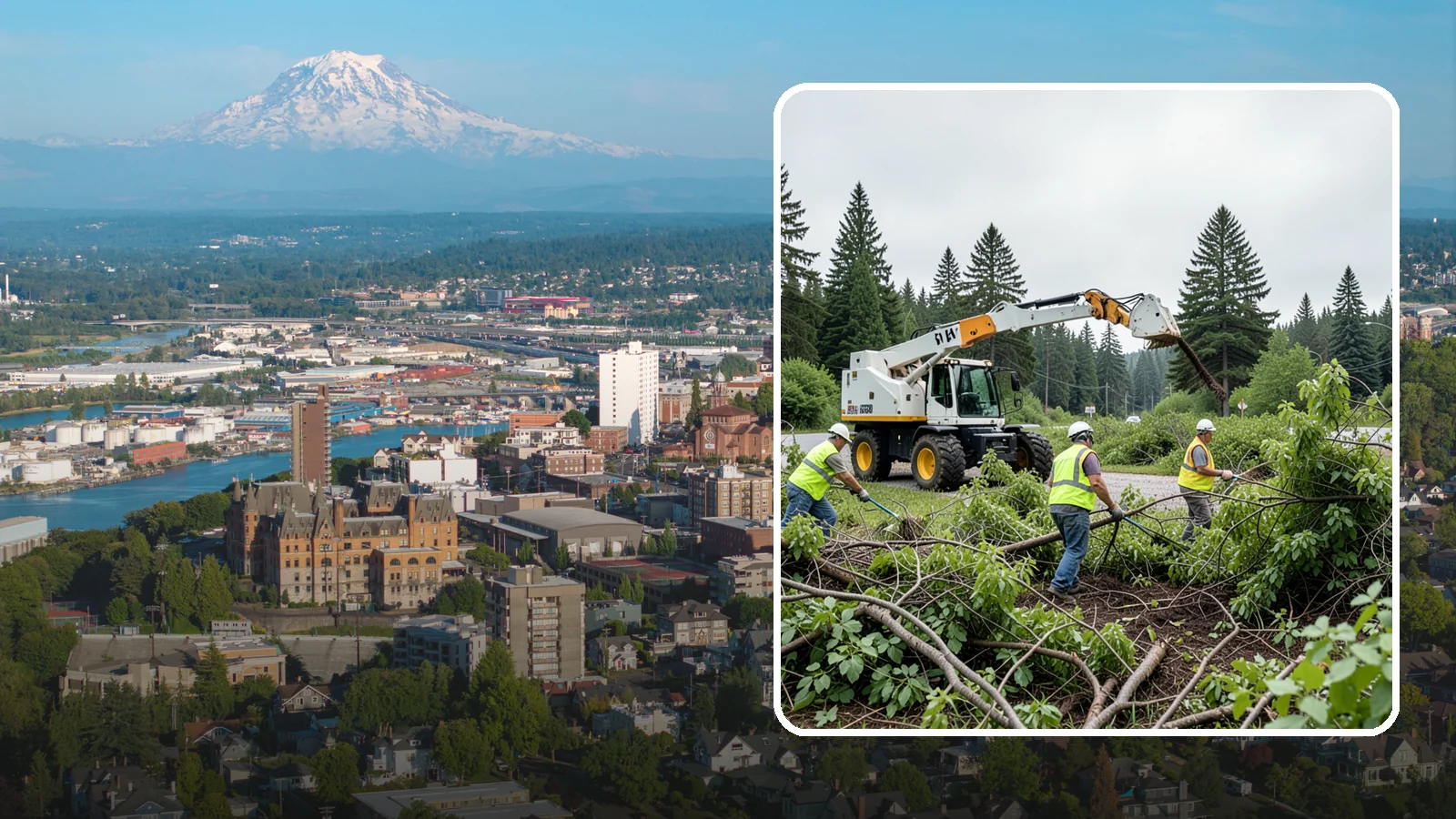 Brush Mowing in Tacoma, Pierce County, WA - Heavy-duty flail and brush mowing to reduce woody vegetation and overgrowth on public parcels and easements.