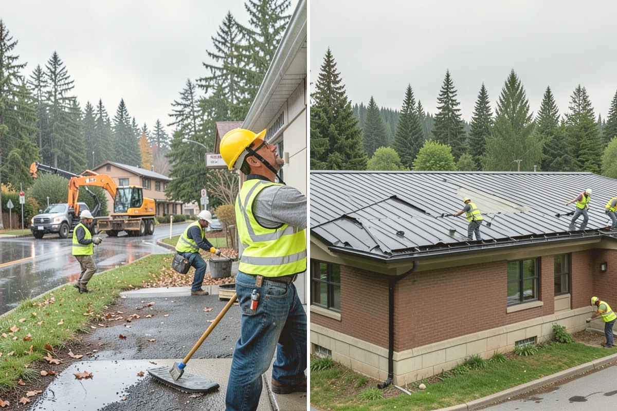 Building Gutter Cleaning in Algona, King County, WA - Inspect gutters, downspouts, and drainage outlets