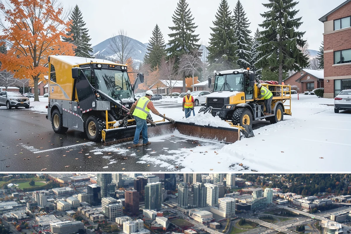 Building Gutter Cleaning in Bellevue, King County, WA - Cleaning is critical in fall after leaf drop and again in early spring following winter storms.
