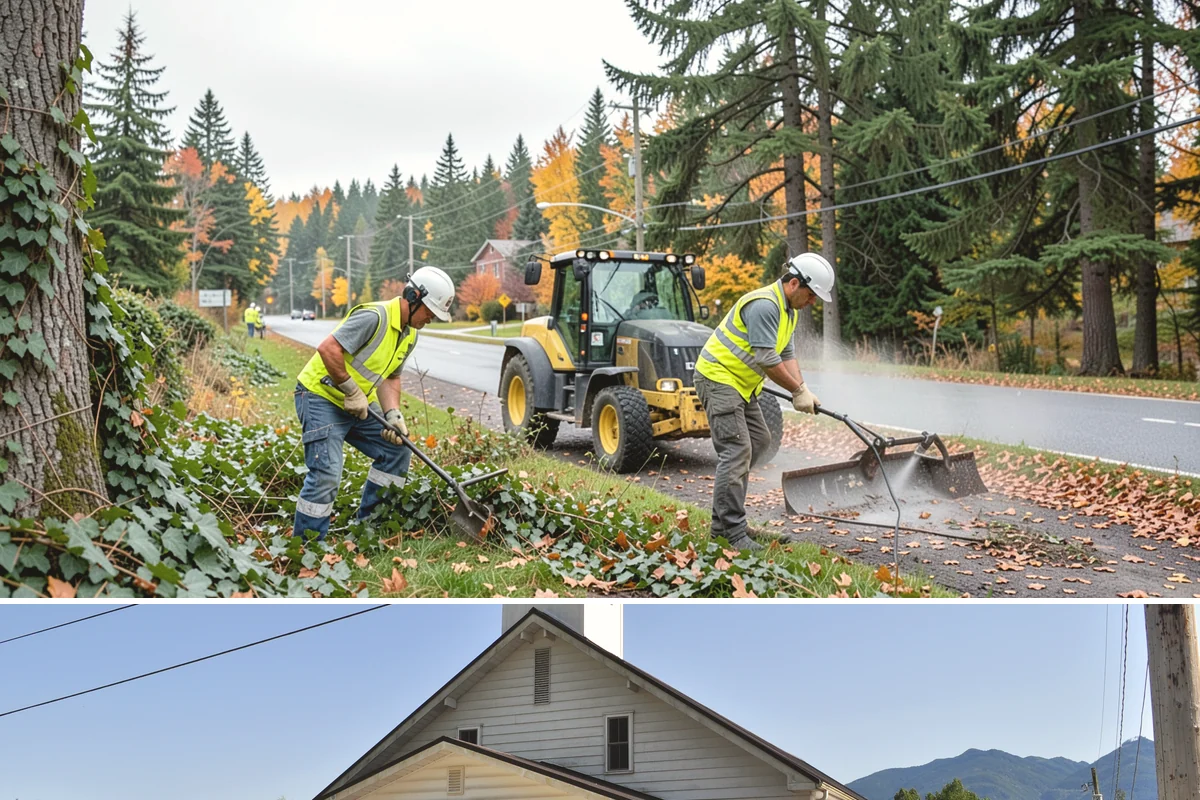 Building Gutter Cleaning in Concrete, Skagit County, WA - Cleaning is critical in fall after leaf drop and again in early spring following winter storms.