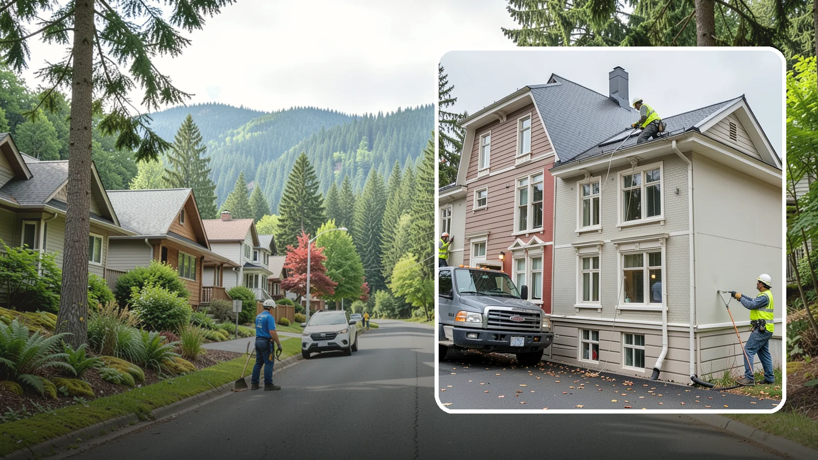 Building Gutter Cleaning in Darrington, Snohomish County, WA - Clearing of building gutters and downspouts to prevent water damage at public facilities.