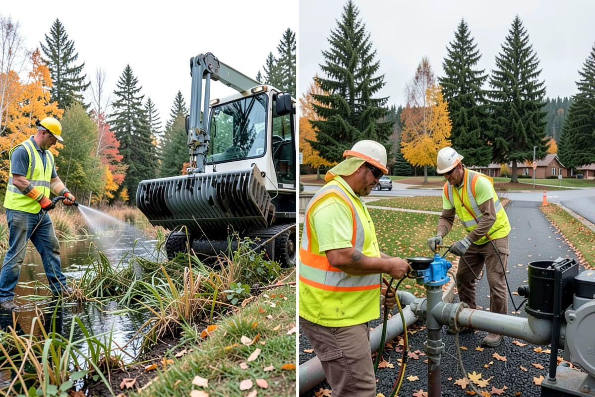 Building Gutter Cleaning in Gig Harbor, Pierce County, WA - Inspect gutters, downspouts, and drainage outlets
