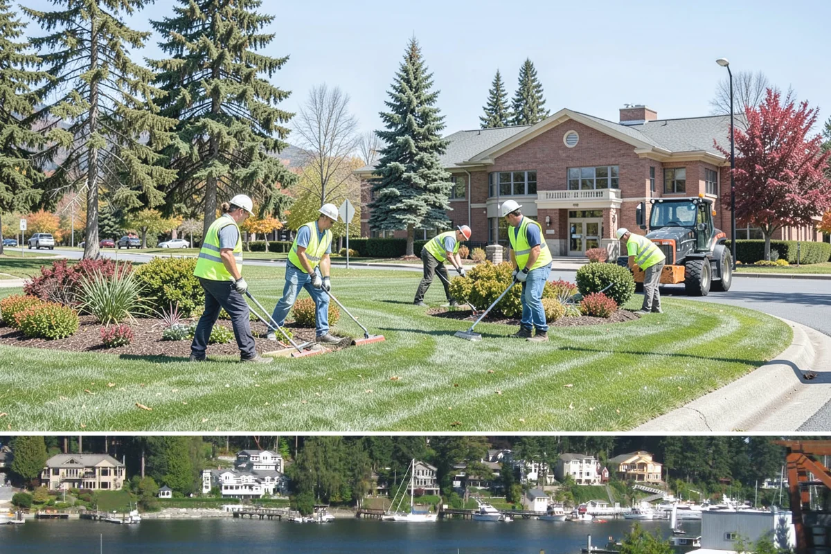 Building Gutter Cleaning in Gig Harbor, Pierce County, WA - Cleaning is critical in fall after leaf drop and again in early spring following winter storms.