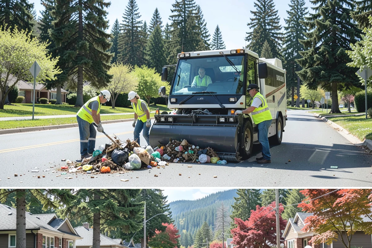 Building Gutter Cleaning in Hunts Point, King County, WA - Cleaning is critical in fall after leaf drop and again in early spring following winter storms.