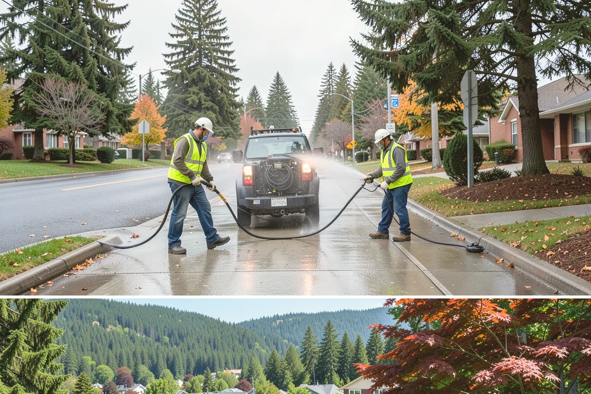 Building Gutter Cleaning in Index, Snohomish County, WA - Cleaning is critical in fall after leaf drop and again in early spring following winter storms.