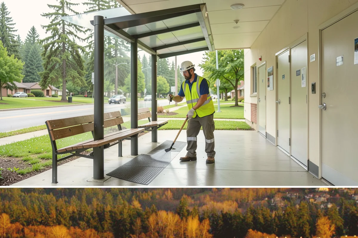 Building Gutter Cleaning in Kenmore, King County, WA - Cleaning is critical in fall after leaf drop and again in early spring following winter storms.