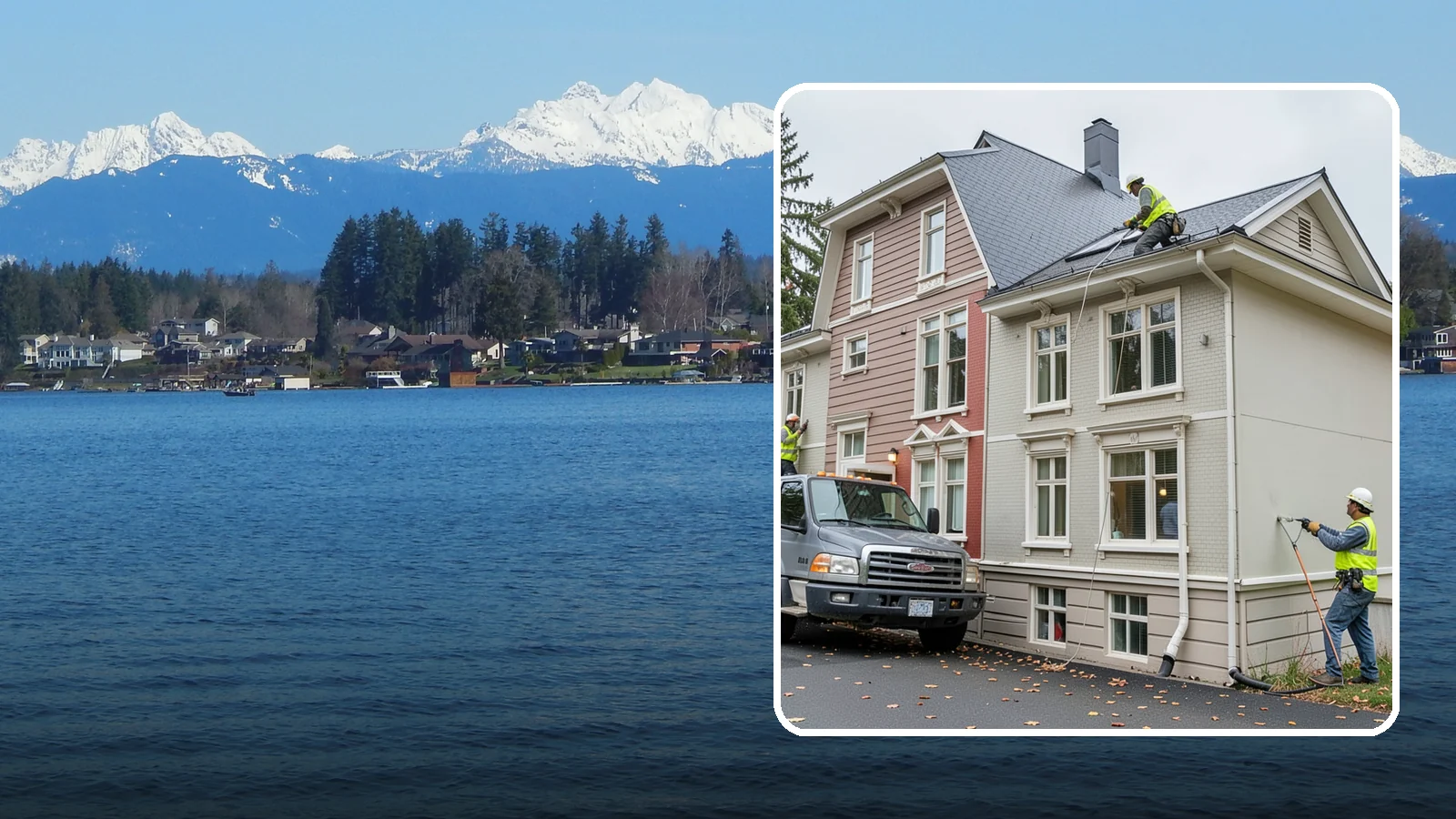 Building Gutter Cleaning in Lake Stevens, Snohomish County, WA - Clearing of building gutters and downspouts to prevent water damage at public facilities.