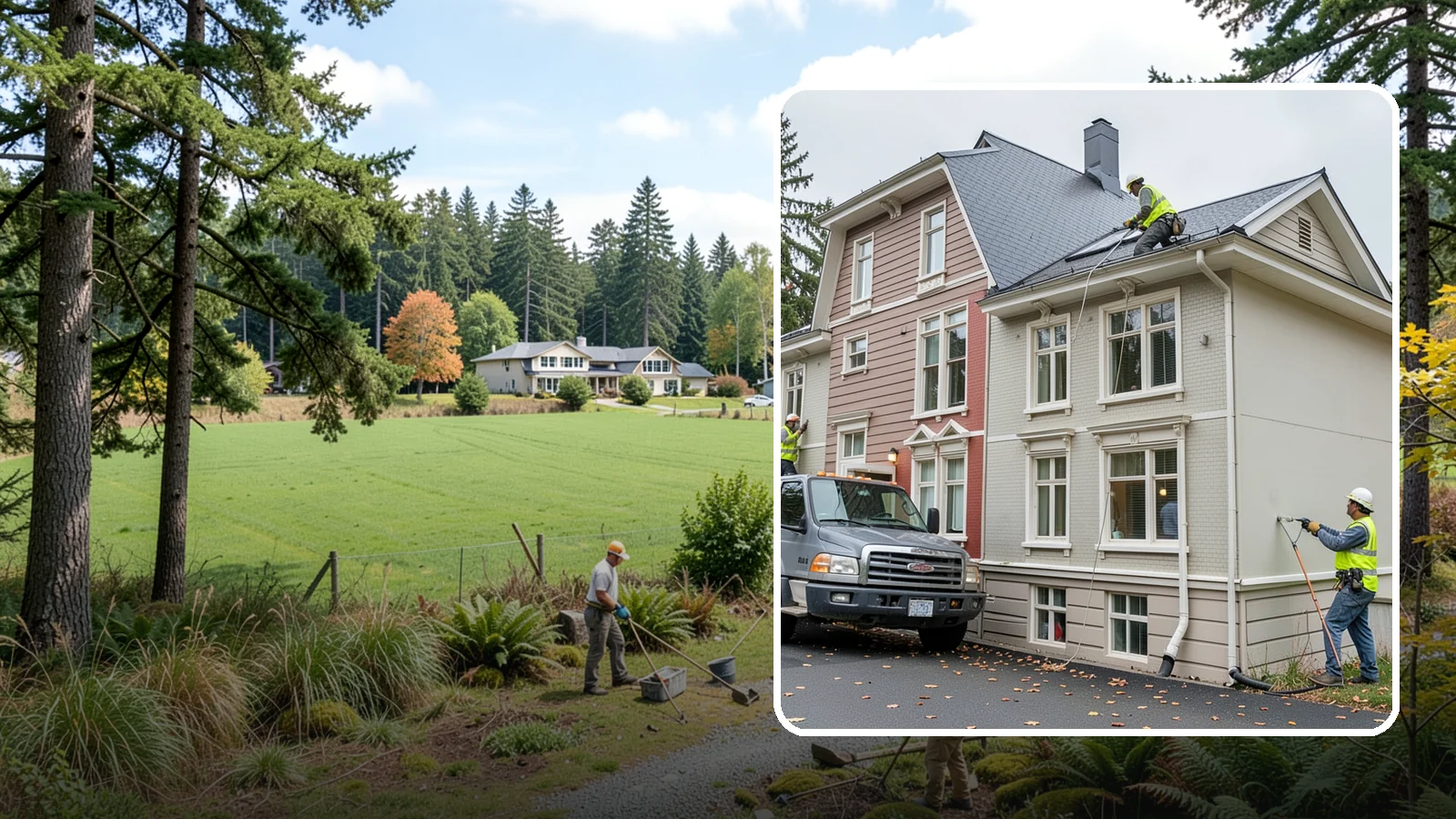 Building Gutter Cleaning in Lyman, Skagit County, WA - Clearing of building gutters and downspouts to prevent water damage at public facilities.