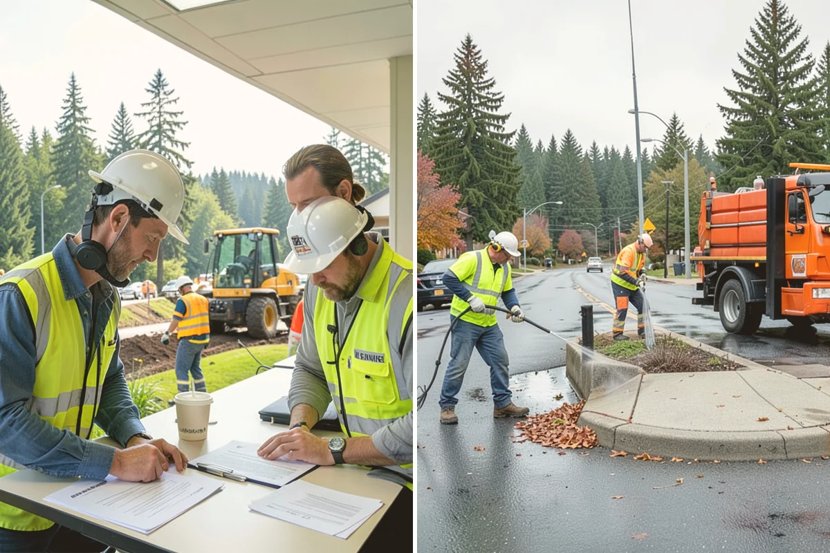 Building Gutter Cleaning in Milton, King County, WA - Inspect gutters, downspouts, and drainage outlets