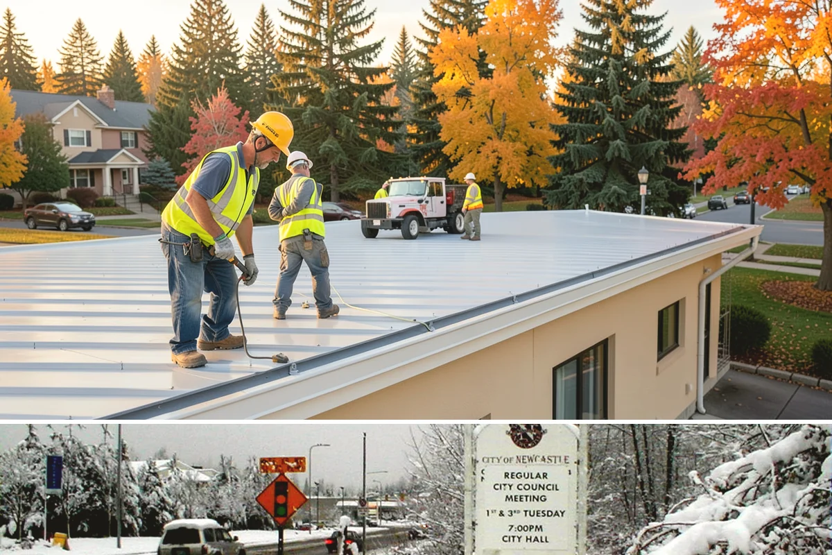 Building Gutter Cleaning in Newcastle, King County, WA - Cleaning is critical in fall after leaf drop and again in early spring following winter storms.