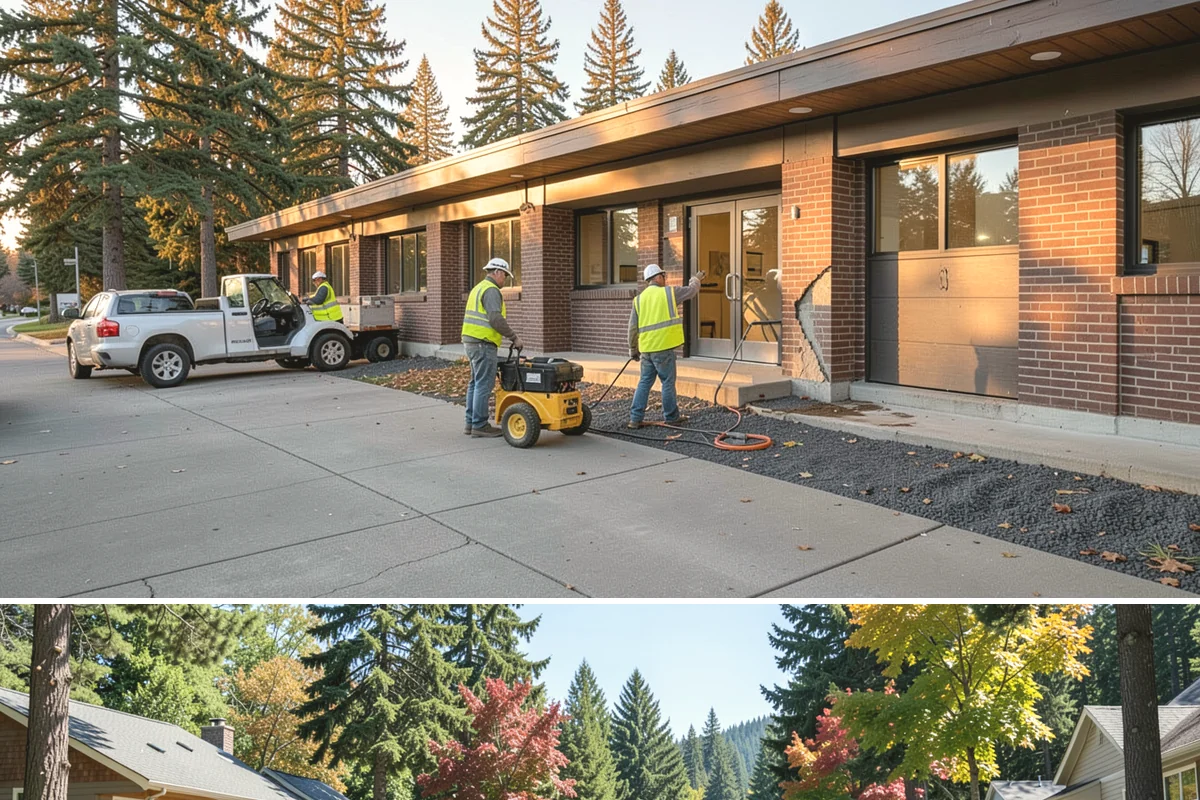 Building Gutter Cleaning in Orting, Pierce County, WA - Cleaning is critical in fall after leaf drop and again in early spring following winter storms.
