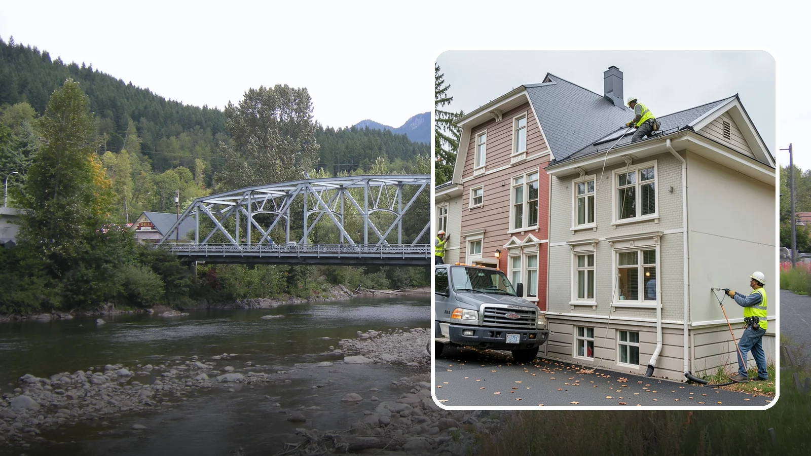 Building Gutter Cleaning in Skykomish, King County, WA - Clearing of building gutters and downspouts to prevent water damage at public facilities.