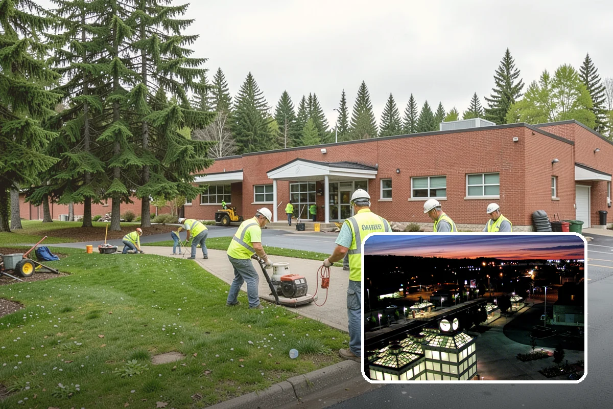 Building Washing in Auburn, King County, WA - Removes mildew, algae, and staining from facades