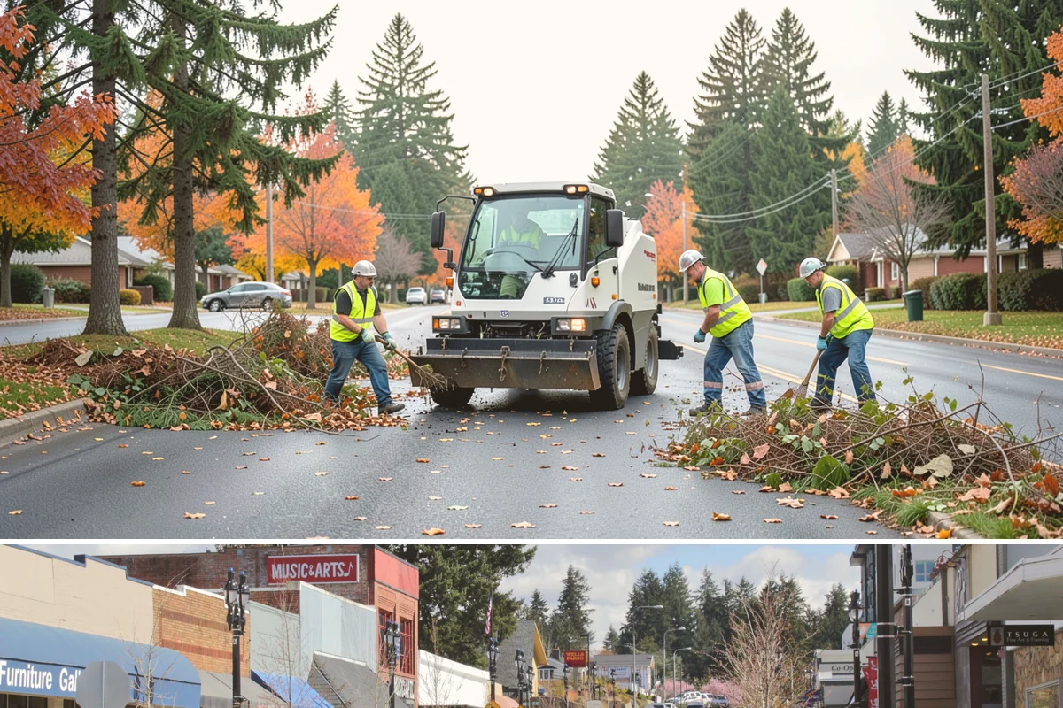 Building Washing in Bothell, King County, WA - Building washing is most effective in spring and summer when surfaces dry well and mildew growth peaks.