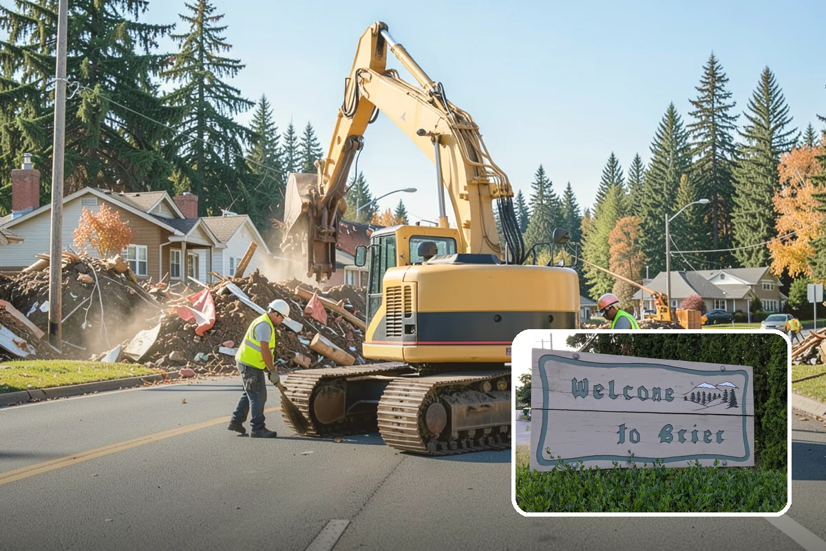 Building Washing in Brier, Snohomish County, WA - Removes mildew, algae, and staining from facades