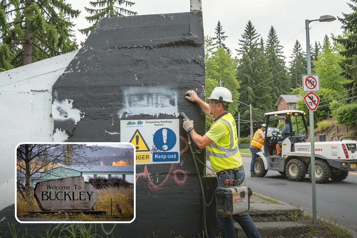 Building Washing in Buckley, Pierce County, WA - Removes mildew, algae, and staining from facades