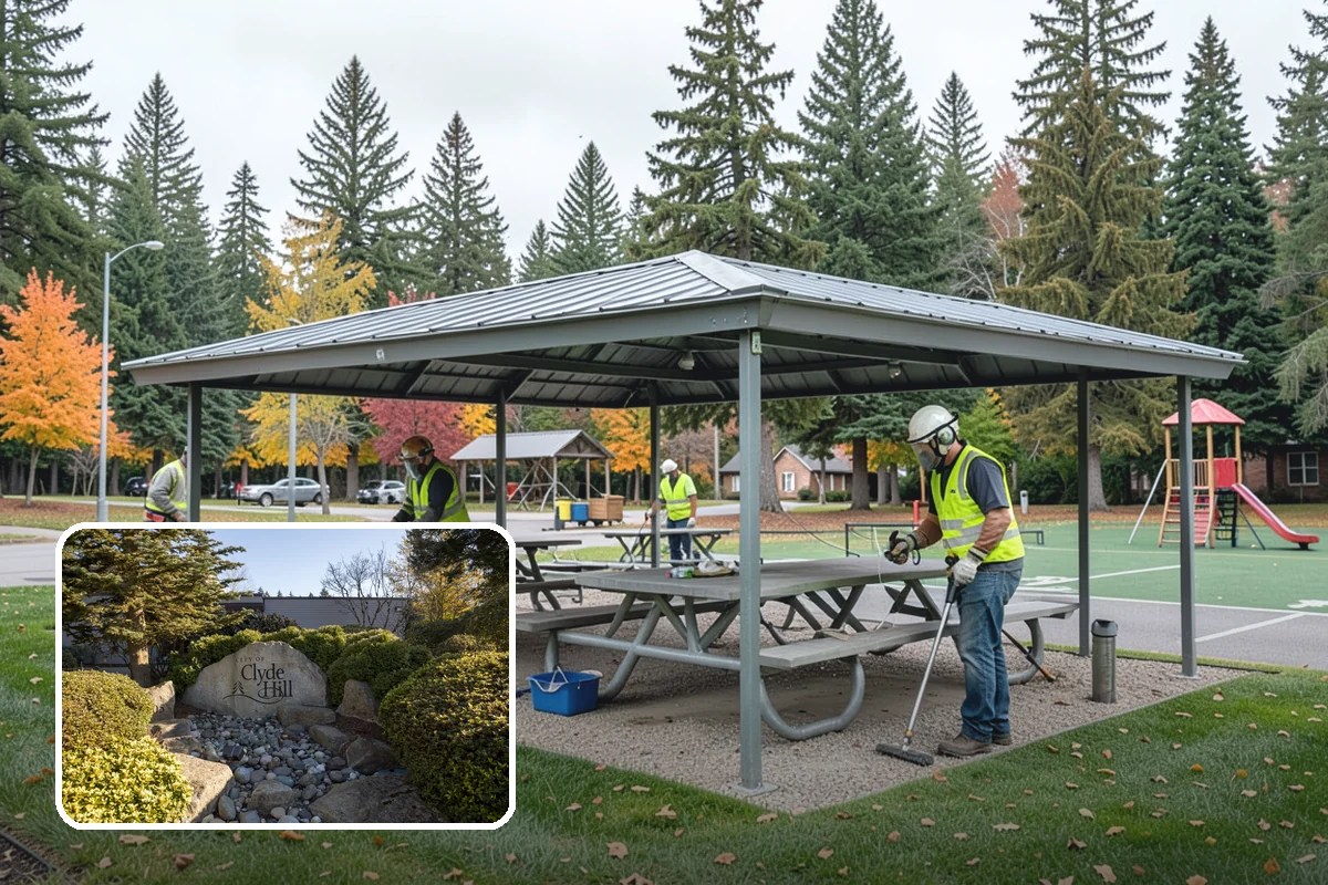 Building Washing in Clyde Hill, King County, WA - Removes mildew, algae, and staining from facades