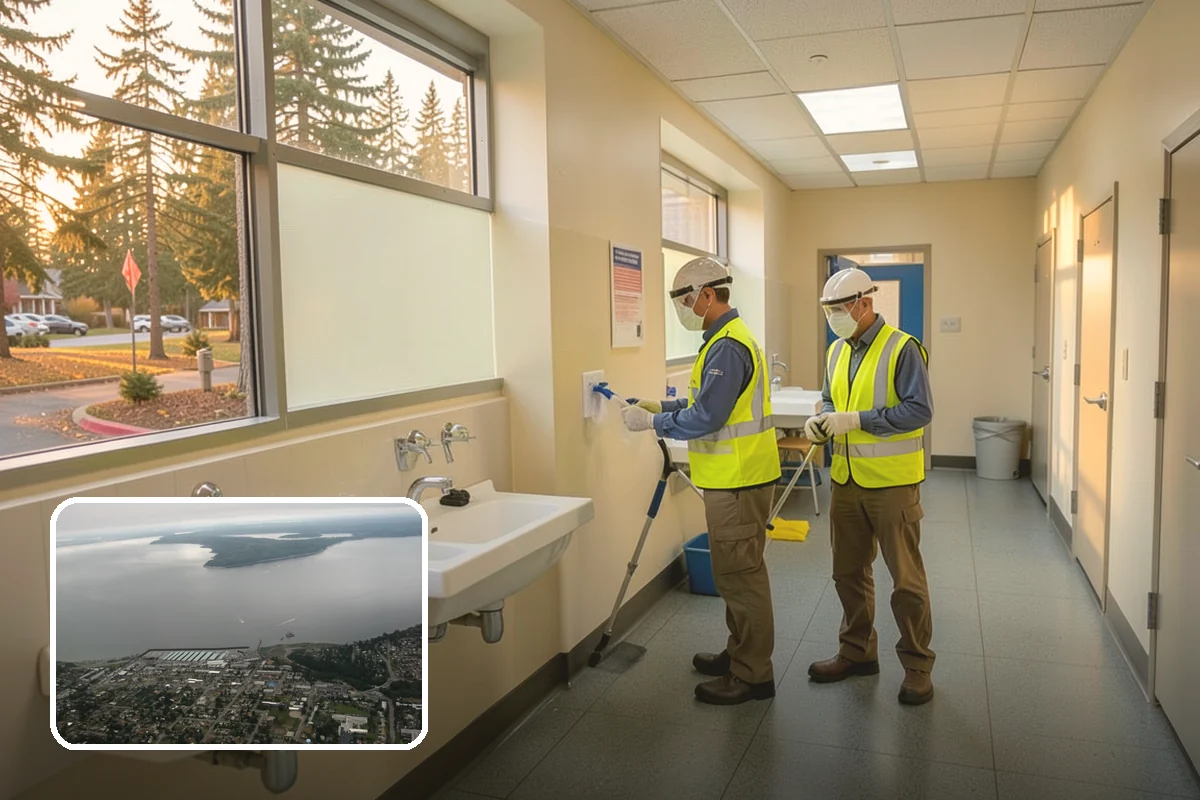 Building Washing in Des Moines, King County, WA - Removes mildew, algae, and staining from facades