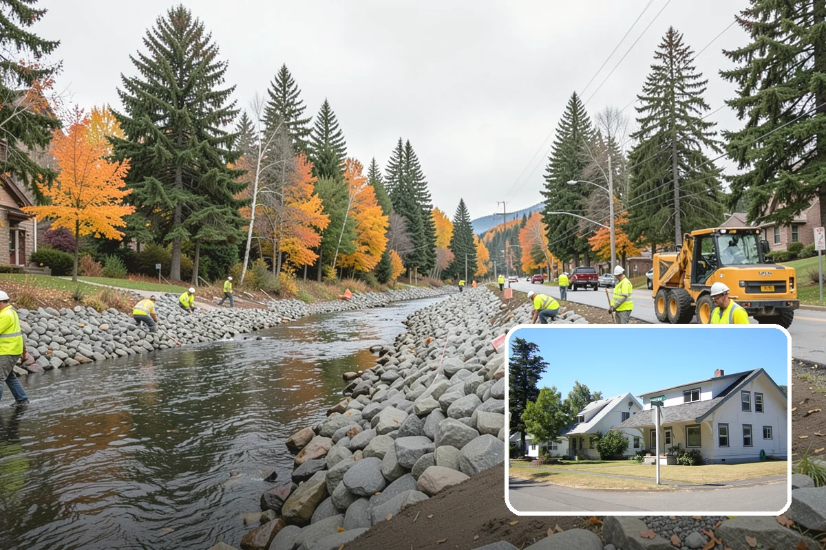 Building Washing in DuPont, Pierce County, WA - Removes mildew, algae, and staining from facades