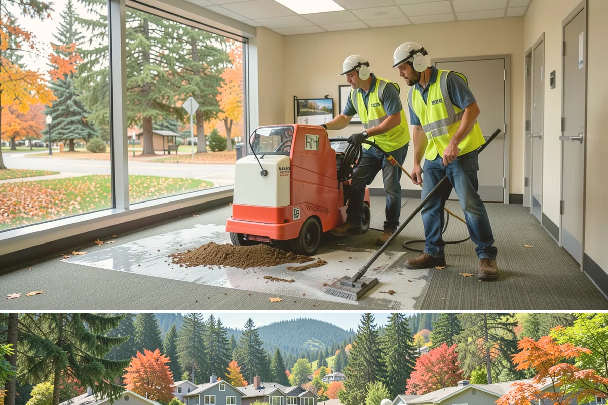 Building Washing in Fircrest, Pierce County, WA - Building washing is most effective in spring and summer when surfaces dry well and mildew growth peaks.