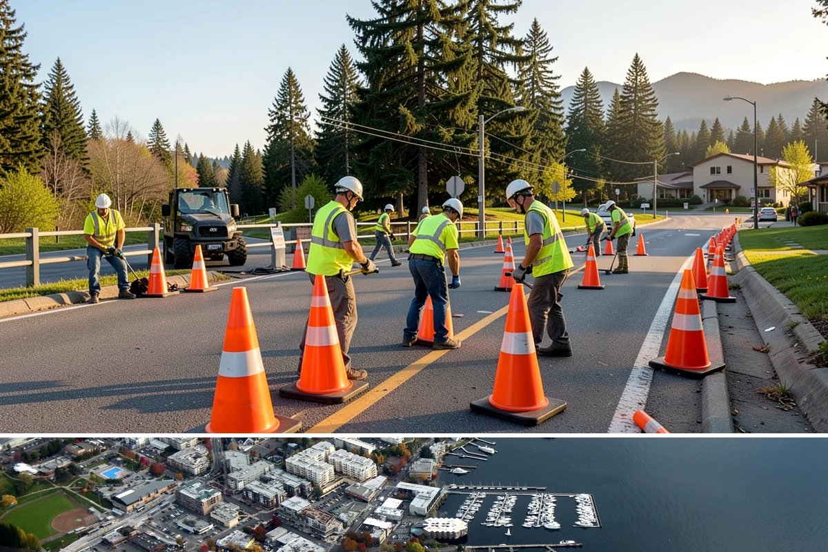 Building Washing in Kirkland, King County, WA - Building washing is most effective in spring and summer when surfaces dry well and mildew growth peaks.